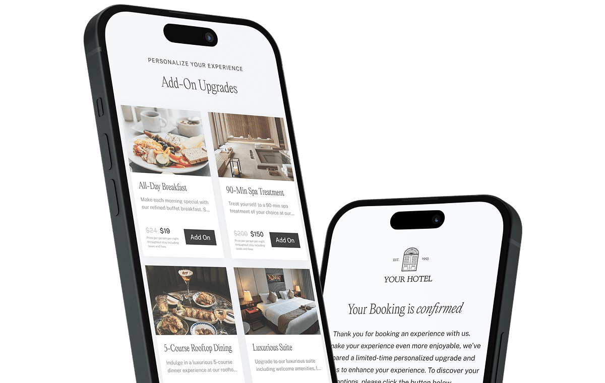 Pre-Arrival Upselling